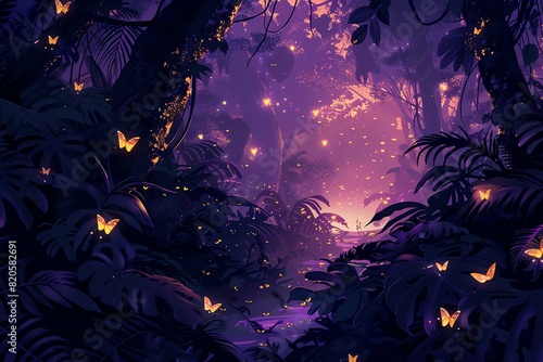 fairy painting jungle background scene