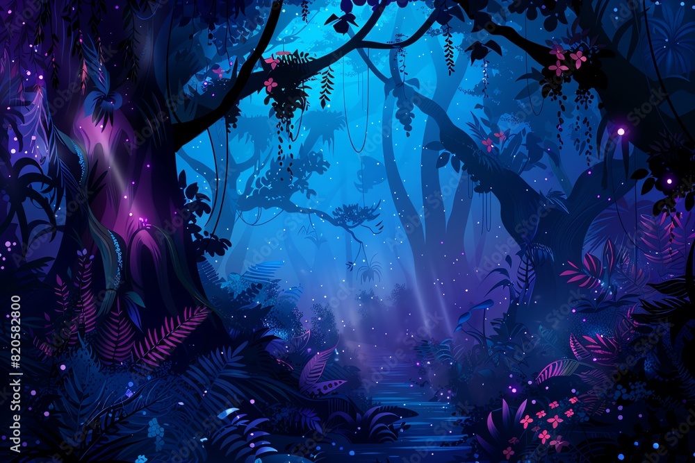 fairy painting jungle background scene fairy painting jungle background scene