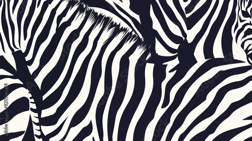 Seamless pattern with zebra or white tiger coat or fu