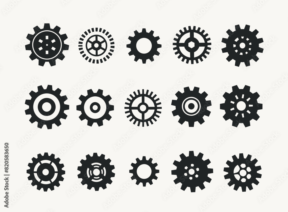 a set of gears on a white background a set of gears on a white background