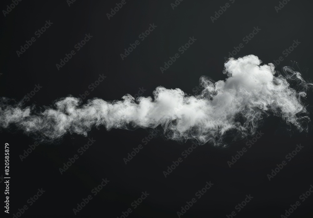 An isolated cloud in the air on a black background. Fog, white clouds, or haze for designs isolated on black. Abstract cloud or dust isolated on black, abstract cloud. An isolated cloud in the air on a black background. Fog, white clouds, or haze for designs isolated on black. Abstract cloud or dust isolated on black, abstract cloud.