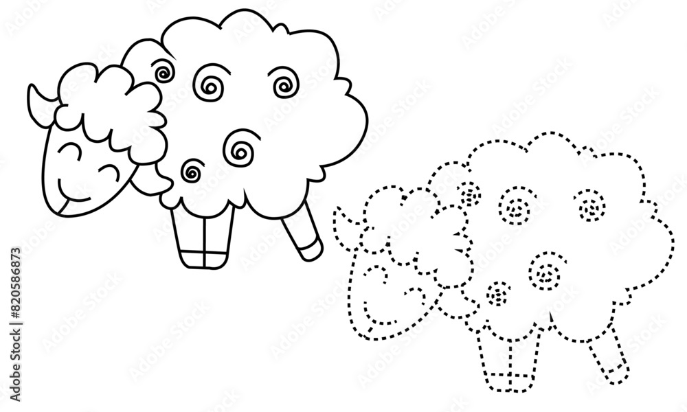 Vector hand drawn doodle sketch sheep isolated on white background
Vector hand drawn doodle sketch sheep isolated on white background