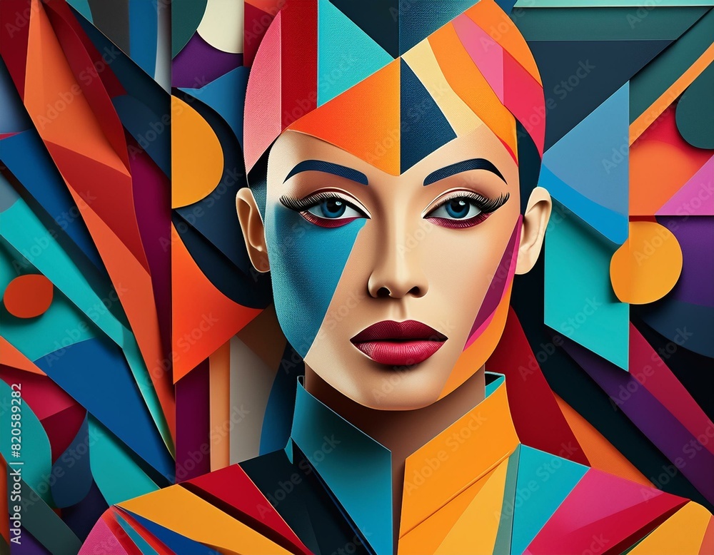 Abstract portrait of a woman with makeup Abstract portrait of a woman with makeup