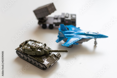 Models for assembly. Assembled scale models of military equipment, KIT models. photo