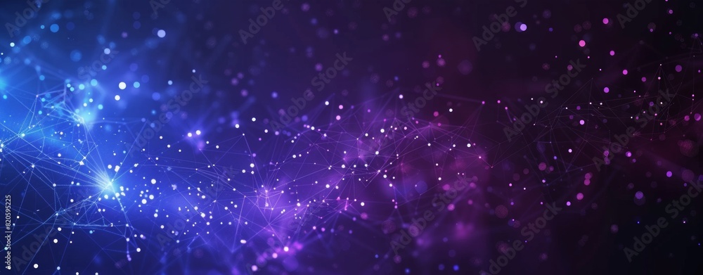 Abstract background with blue and purple glowing dots Abstract background with blue and purple glowing dots