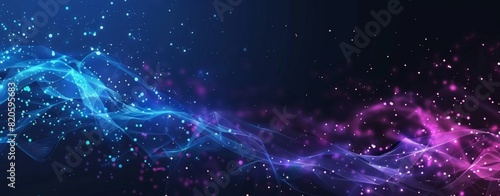 Abstract background with blue and purple glowing dots