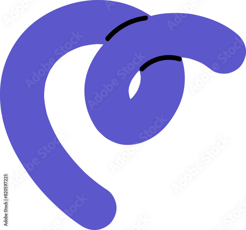 Hand drawn funky organic shape element vector