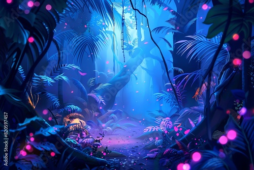 fairy painting jungle background scene © DudeDesignStudio