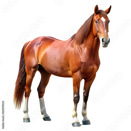 brown horse isolated on transparent