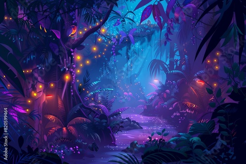 Enchanted Jungle Background © DudeDesignStudio