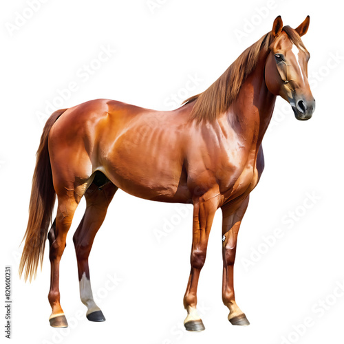 brown horse isolated on transparent