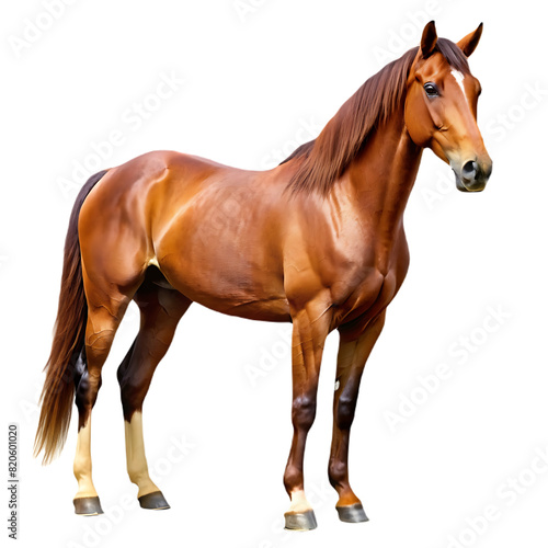 brown horse isolated on transparent