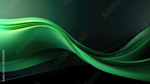 Background with green curved lines