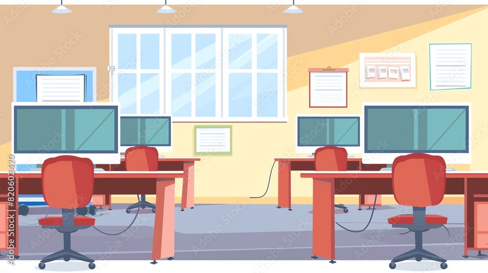 An illustration of a modern office An illustration of a modern office