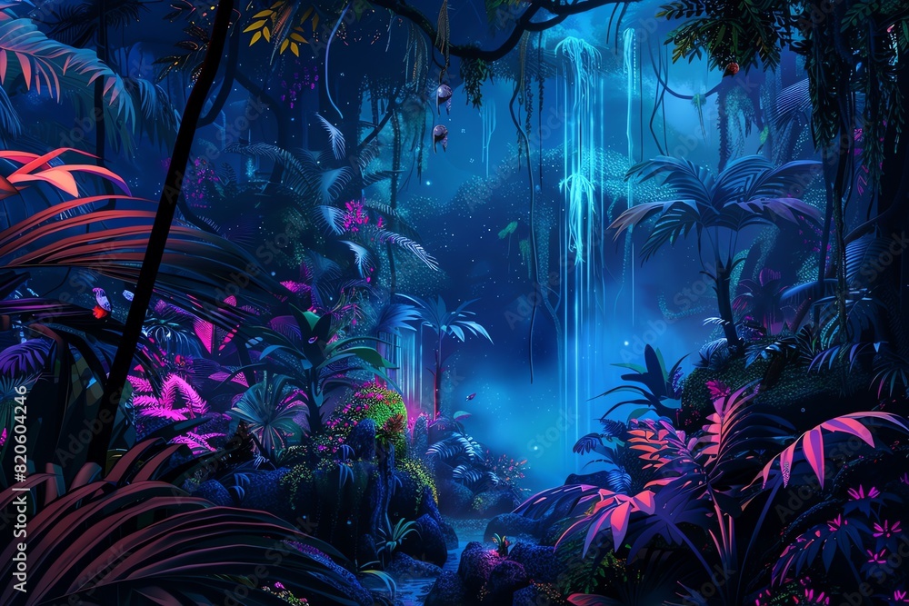 Fototapeta premium Enchanted Jungle Background
