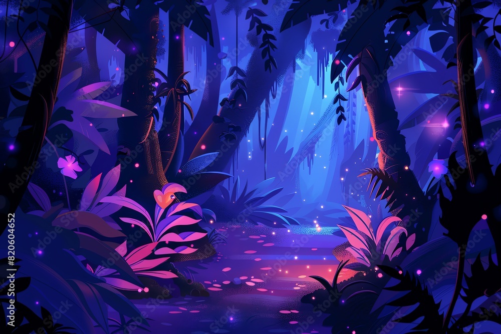 Fototapeta premium Enchanted Jungle Background