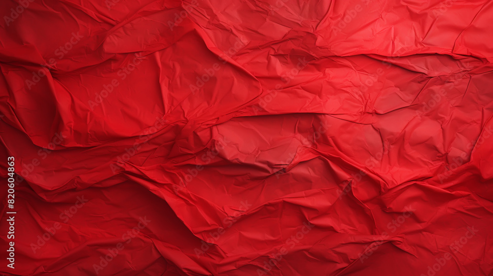 Red crumpled paper texture background Red crumpled paper texture background