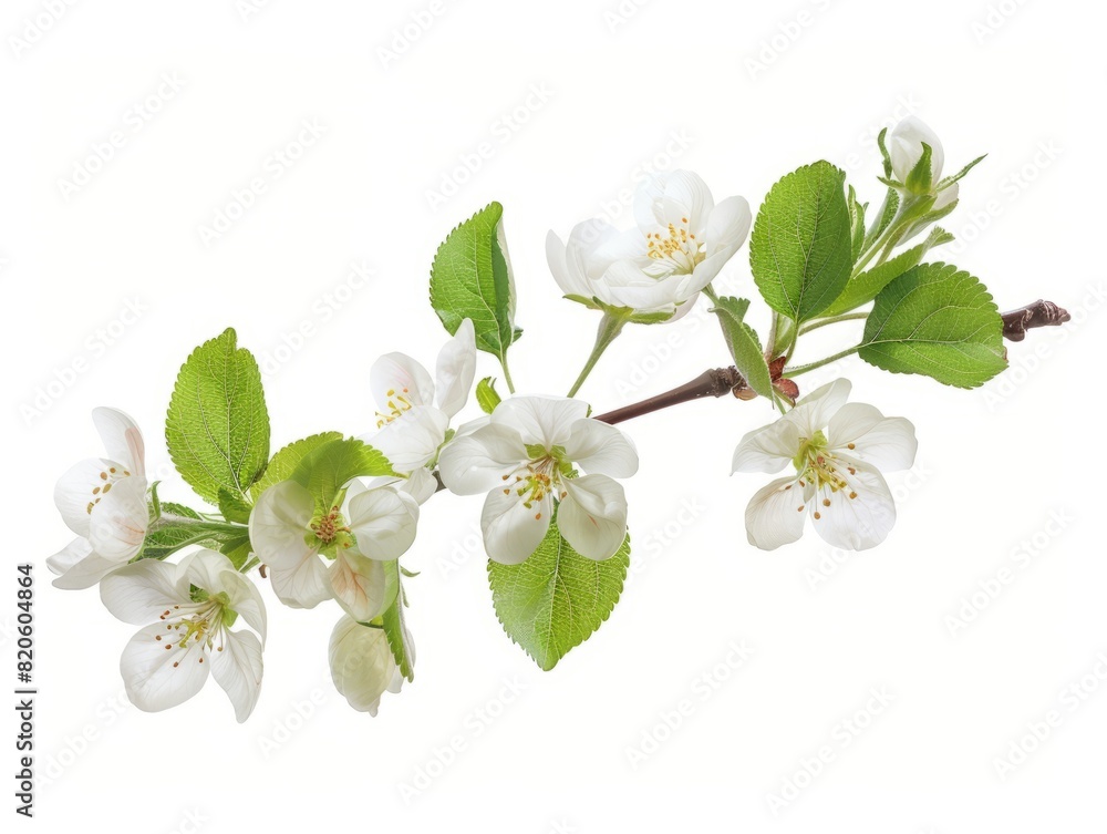 Naklejka premium Blossoming Apple Branch: A Symbol of Spring