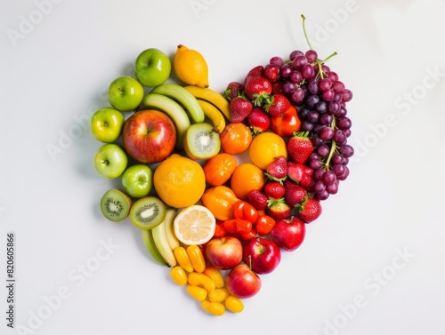 Heart-Shaped, Natural and Healthy Food Groups: A 4:3 Guide to Fruit and Vegetables