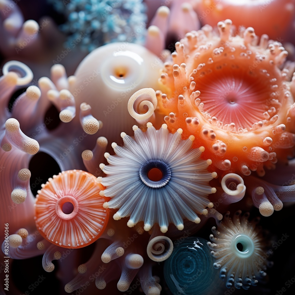 Vibrant Sea Life Macro Photography: Close-up Underwater Wonders Vibrant Sea Life Macro Photography: Close-up Underwater Wonders