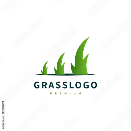 grass icon logo design illustration 3