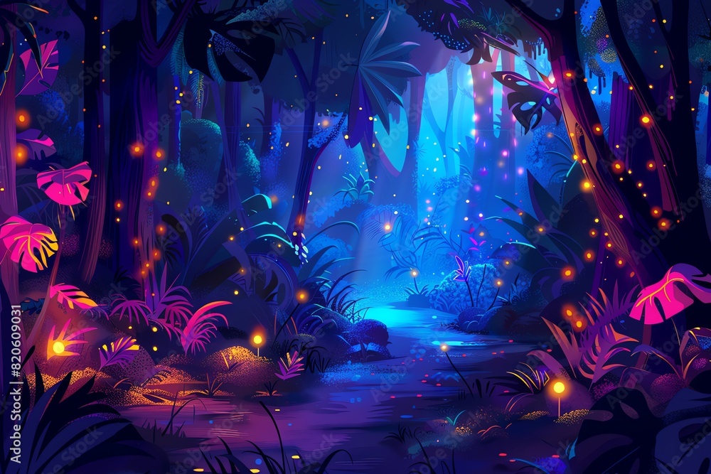 Fototapeta premium Mystical Forest Background
