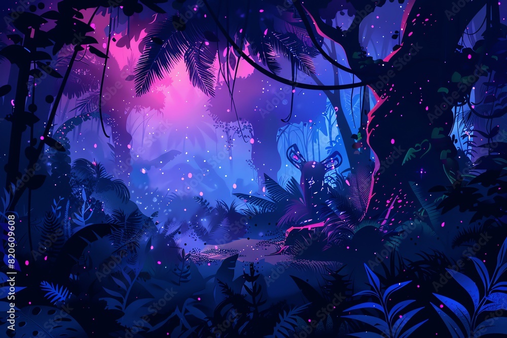 Fototapeta premium Mystical Forest Background