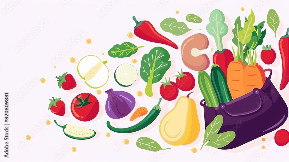 A variety of fresh vegetables and fruits are arranged in a visually appealing way. The image is colorful and inviting, and it makes me want to eat healthy. A variety of fresh vegetables and fruits are arranged in a visually appealing way. The image is colorful and inviting, and it makes me want to eat healthy.