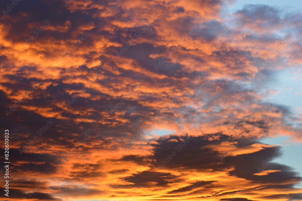Orange clouds in the sunset Orange clouds in the sunset