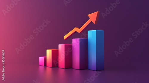 Minimalist icon of a rising bar chart with a single arrow, symbolizing increasing productivity and growth Free Download Minimalist icon of a rising bar chart with a single arrow, symbolizing increasing productivity and growth - GFXLoad