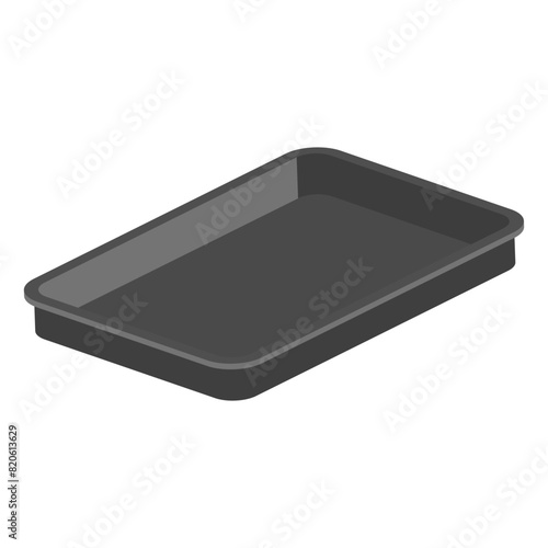Baking sheet for oven vector cartoon illustration isolated on a white background.