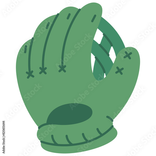 Baseball glove for adult vector cartoon illustration isolated on a white background.