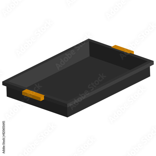 Sheet pan vector cartoon illustration isolated on a white background.