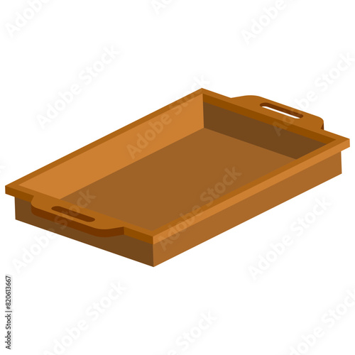 Baking sheet pan vector cartoon illustration isolated on a white background.