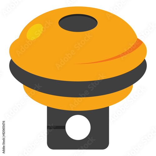 Bike bell vector cartoon illustration isolated on a white background.