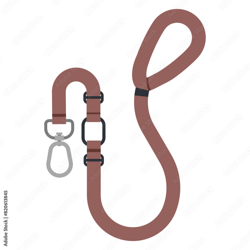 Leash for medium dog vector cartoon illustration isolated on a white background. Leash for medium dog vector cartoon illustration isolated on a white background.