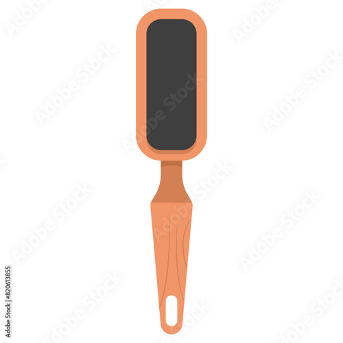 Foot scrubber for callus remover vector cartoon illustration isolated on a white background.