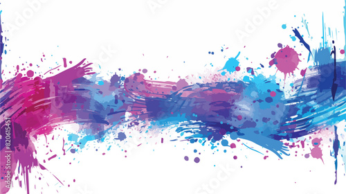 Vertical backdrop with colorful paint stains blots an
