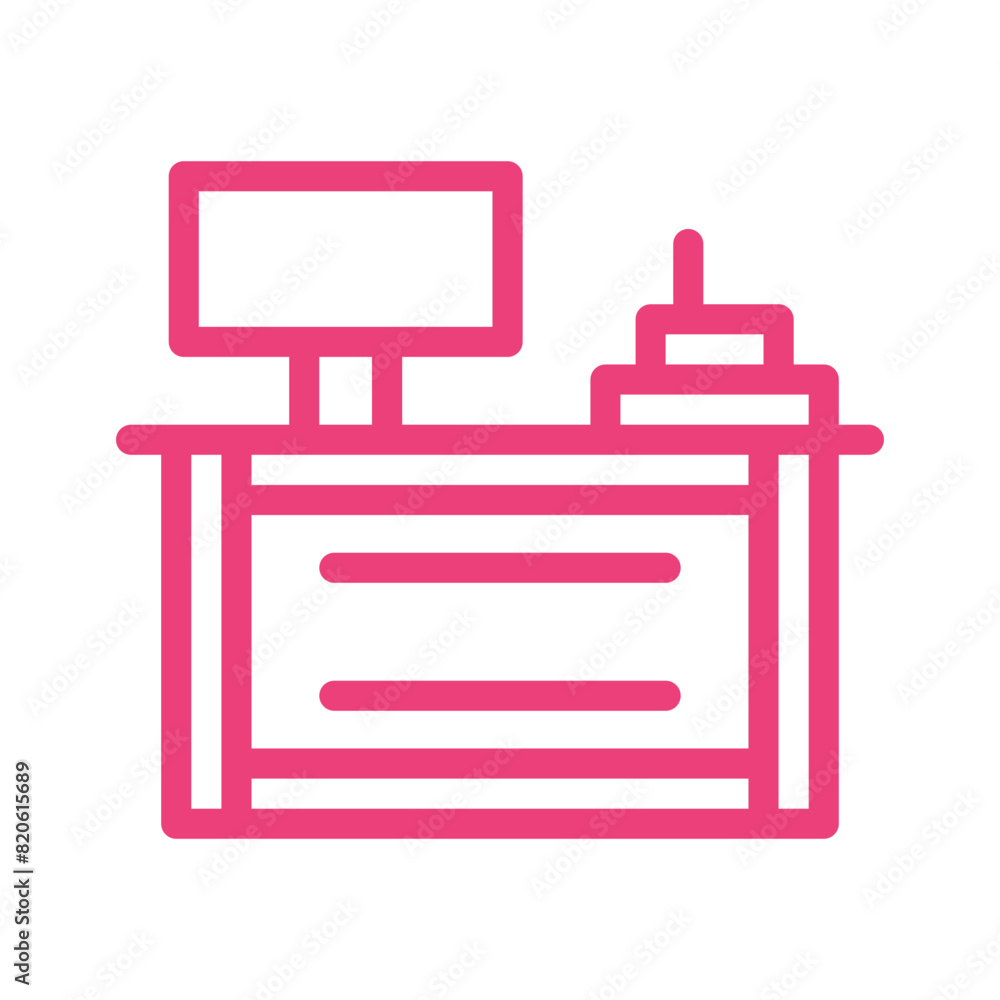 Cash Counter Vector Icon Design Illustration