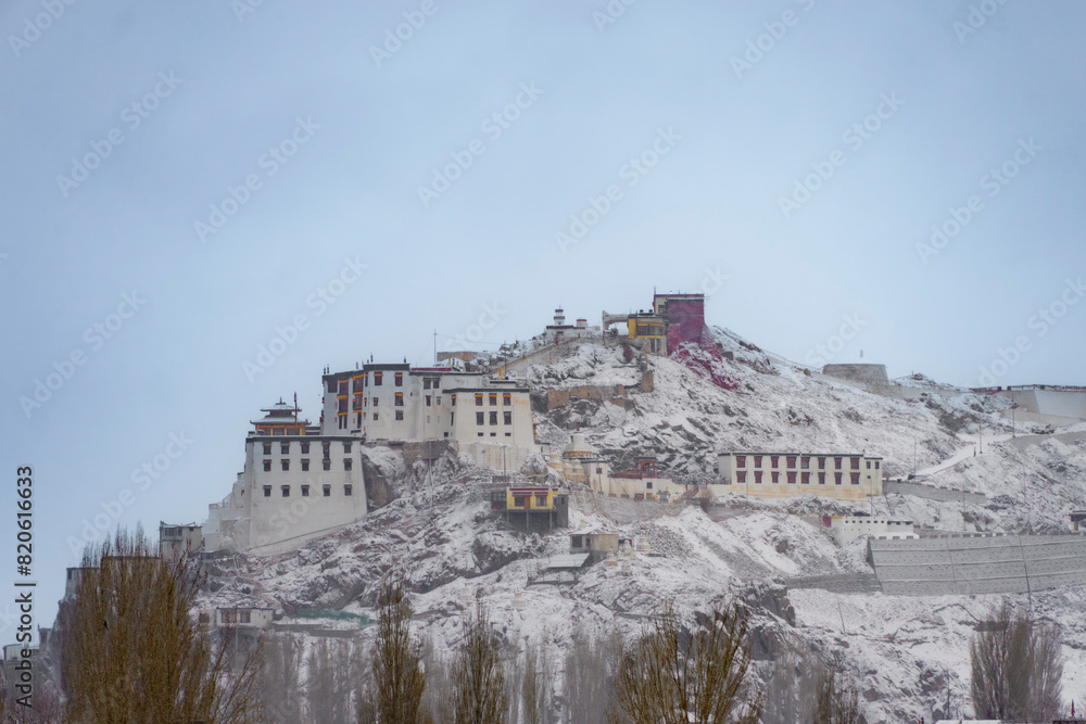 Fototapeta premium old monastery in the snow