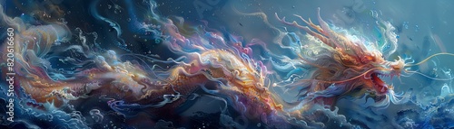 Mythical underwater creatures, pastel colors, fantasy, intricate