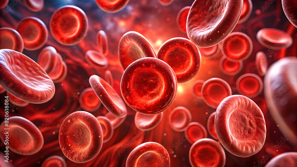 Close-Up of Electrically Charged Red Blood Cells in Human Body. Perfect for: Medical Illustrations, Scientific Presentations, Biology Textbooks, medical research, health education, cellular biology. Close-Up of Electrically Charged Red Blood Cells in Human Body. Perfect for: Medical Illustrations, Scientific Presentations, Biology Textbooks, medical research, health education, cellular biology.