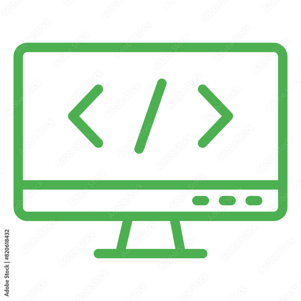 Coding Vector Icon Design Illustration Coding Vector Icon Design Illustration