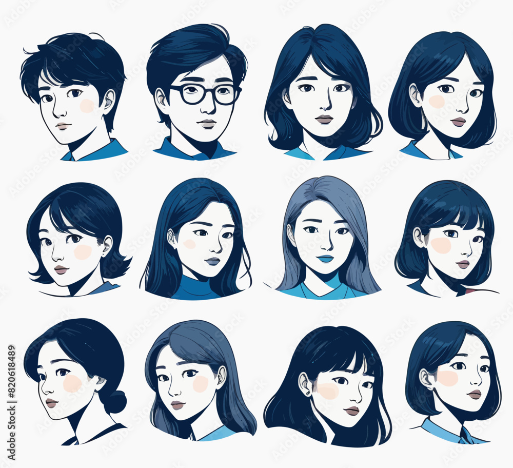 a group of people with different hair styles a group of people with different hair styles