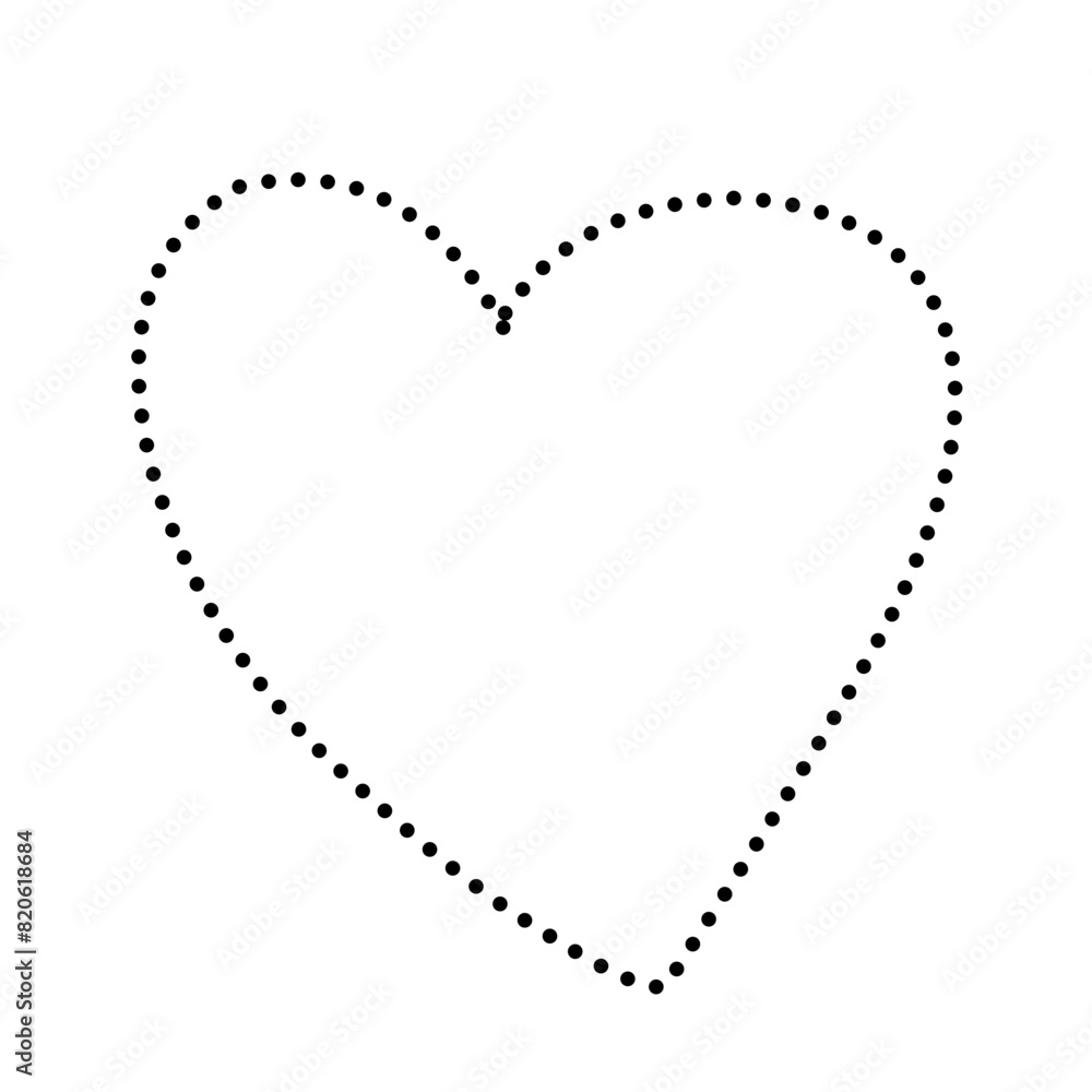 Dotted line heart Dotted line heart