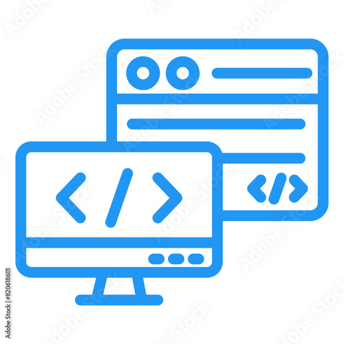 Backend Vector Icon Design Illustration