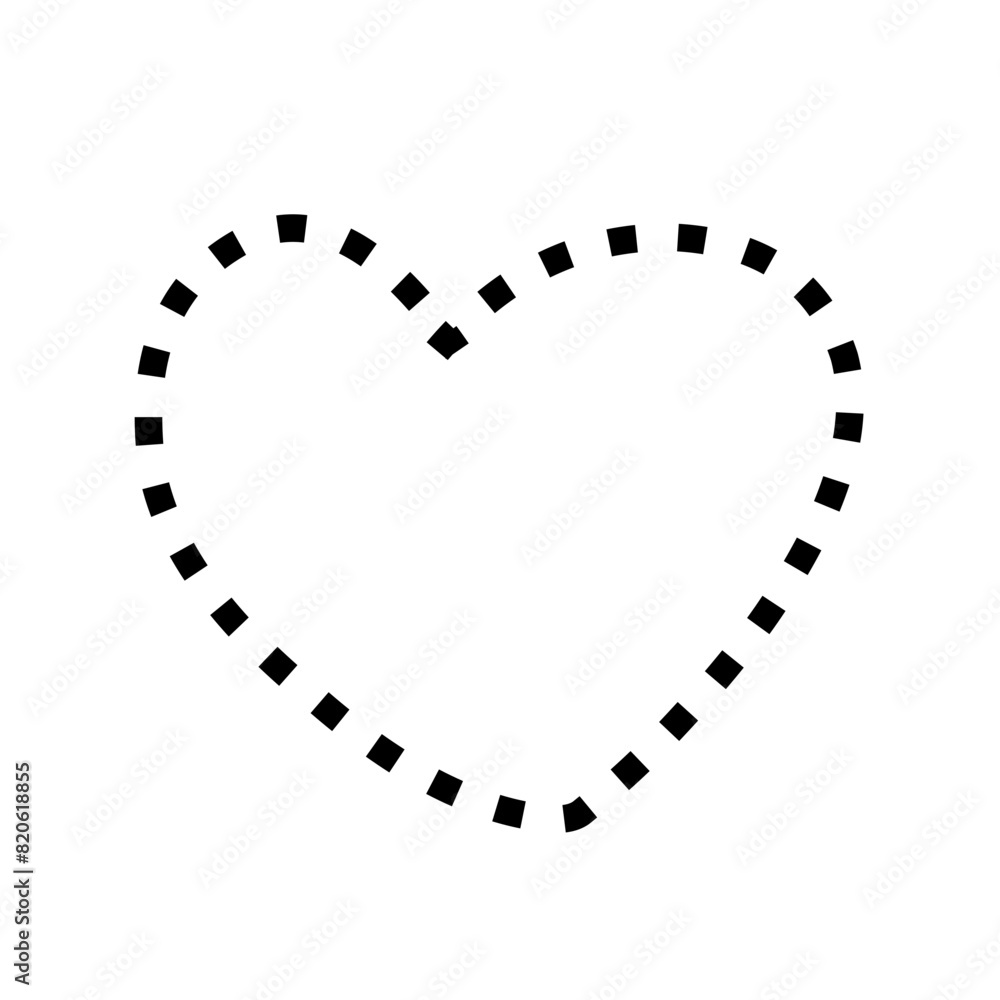 Dotted line heart