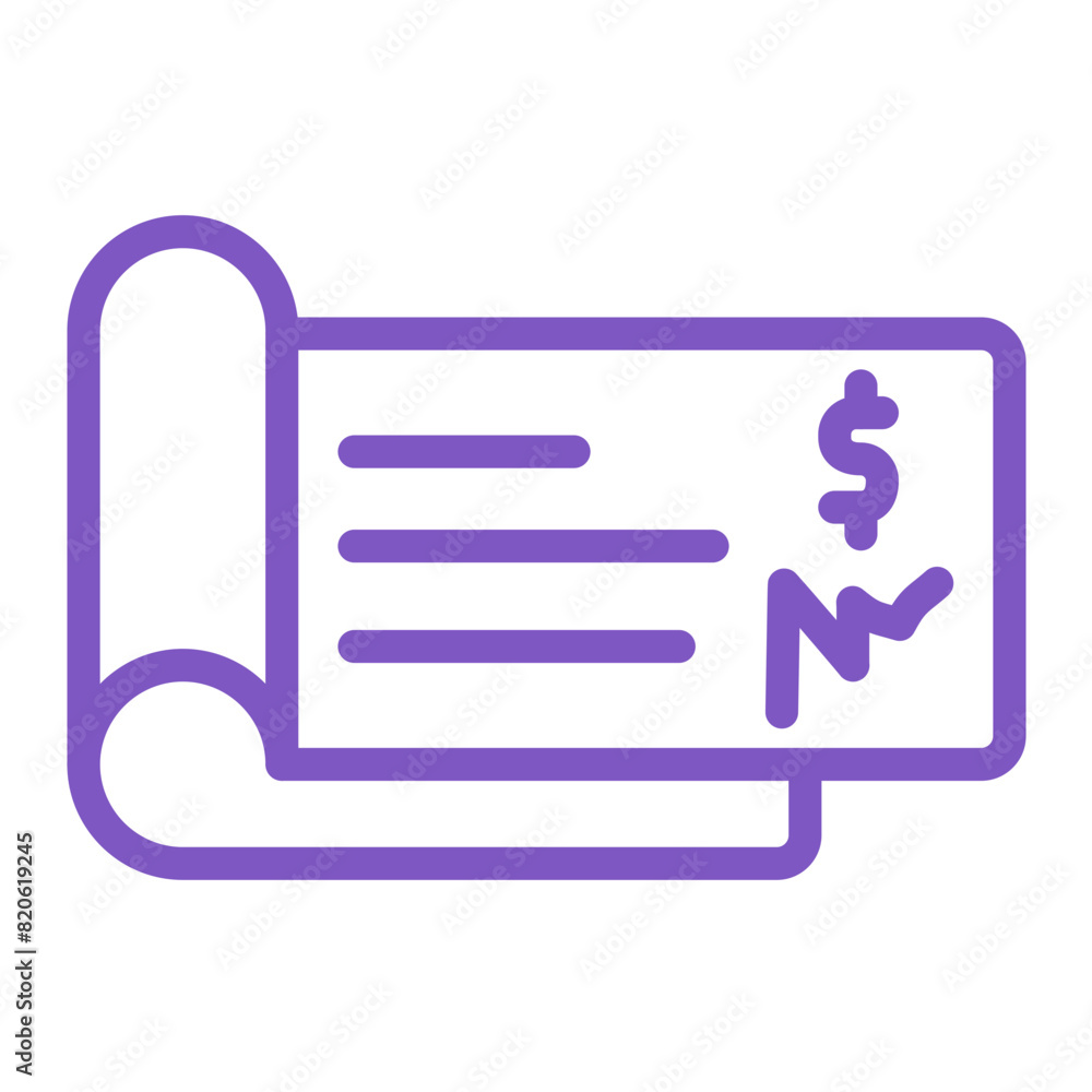 Cheque Vector Icon Design Illustration Cheque Vector Icon Design Illustration