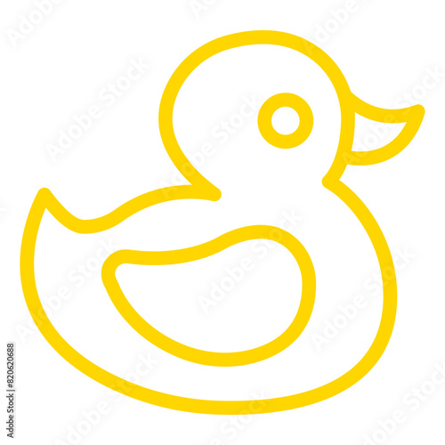 Obraz na plátně Rubber duck Vector Icon Design Illustration