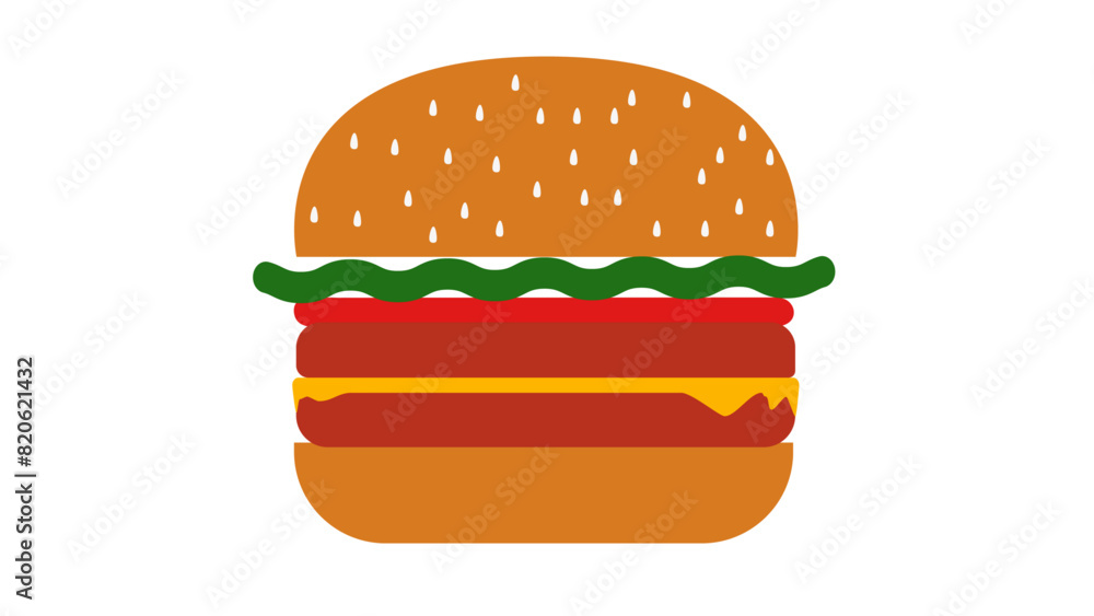 hamburger on white background hamburger on white background